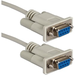 QVS Null modem cable - DB-9 Female Serial - DB-9 Female Serial - 10ft
