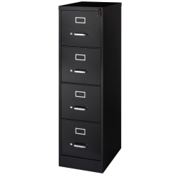 WorkPro® 22"D Vertical 4-Drawer File Cabinet, Black