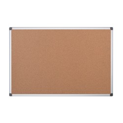 MasterVision Maya Series Aluminum Frame Cork Board - 47.24" x 70.87"- Natural Cork Surface - Self-healing - Anodized Aluminum Frame - 1 Each