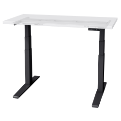 Fellowes® Victory™ LX 2-Leg Electric Steel Table Base With Memory Height Settings, 47-1/2"H x 48"W x 30"D, Black