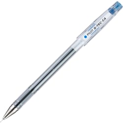 Pilot G-Tec-C Gel Pen, Ultra Fine Point, 0.4 mm, Translucent Barrel, Blue Ink