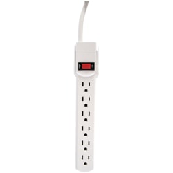 GE Six Outlets Three Wire Power Strip - 6 - 9ft