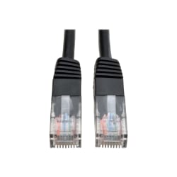 Tripp Lite 25ft Cat5e / Cat5 350MHz Molded Patch Cable RJ45 M/M Black 25' - 25 ft Category 5e Network Cable for Network Device, Printer, Blu-ray Player, Router, Modem - First End: 1 x RJ-45 Male Network - Second End: 1 x RJ-45 Male Network - Patch Cable