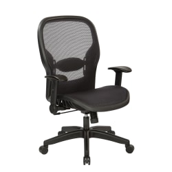Office Star™ Space Seating 23 Series Air Grid® Mid-Back Manager's Chair, Black