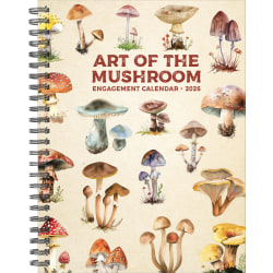 2026 Willow Creek Press Weekly Engagement Calendar, 6-1/2" x 8-1/2", Art of the Mushroom, January To December, 54567