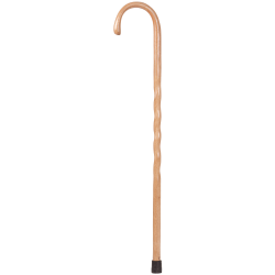 Brazos Walking Sticks™ Twisted Oak Crook Neck Wood Walking Cane, 37", Tan