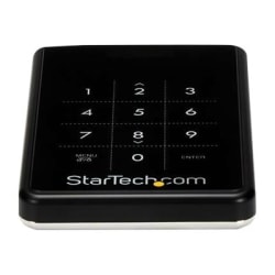 StarTech.com USB 3.0 encrypted SATA III enclosure for 2.5in hard drive - portable external HDD / SSD enclosure