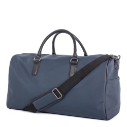 Bugatti Gin & Twill Textured Vegan Leather Duffle Bag With 14" Laptop Pocket, Navy