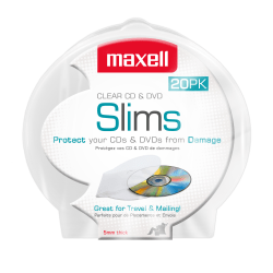 Maxell CD-356 Slim CD/DVD Jewel Case