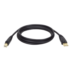 Tripp Lite U022-015 Gold USB 2.0 A/B Cable, 15', Black
