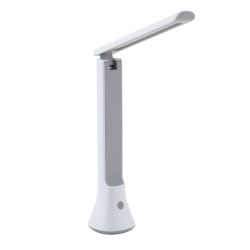 Realspace™ Carsini 2-in-1 LED Flip-Up/Torch Portable Desk Lamp With Rechargeable Battery, 10-3/4"H, White