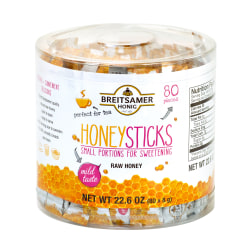 Breitsamer Honig Raw Honey Sticks, 22.6 Oz, Pack Of 80 Sticks