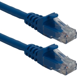 QVS 7ft CAT6A 10Gigabit Ethernet Blue Patch Cord - 7 ft Category 6a Network Cable for Network Device - First End: 1 x RJ-45 Network - Male - Second End: 1 x RJ-45 Network - Male - Patch Cable - Blue