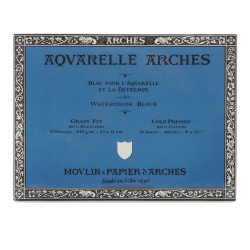 Arches® Aquarelle Watercolor Block, 300 Lb, Cold Press, 9" x 12"