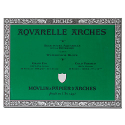 Arches® Aquarelle Watercolor Block, 140 Lb, Cold Press, 9" x 12"