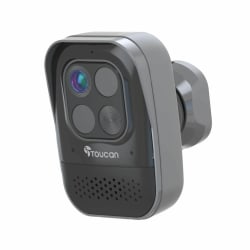 Toucan Wireless Outdoor/Indoor Security Camera PRO with Radar Motion Detection, Gray