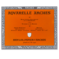 Arches® Aquarelle Watercolor Block, 140 Lb, Rough Press, 18" x 24"