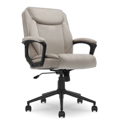 Click365 Transform 1.0 Mid-Back Fabric Manager's Chair, Beige