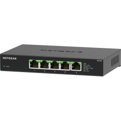 Netgear 5-Port Multi-Gigabit (2.5G) Ethernet Unmanaged Switch - 5 Ports - 2.5 Gigabit Ethernet - 2.5GBase-T - 2 Layer Supported - 9.24 W Power Consumption - Twisted Pair - Desktop, Wall Mountable, Enclosure - 3 Year Limited Warranty