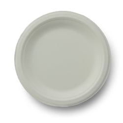 StalkMarket Compostable Round Plates, 6", White, Pack Of 1,000 Plates