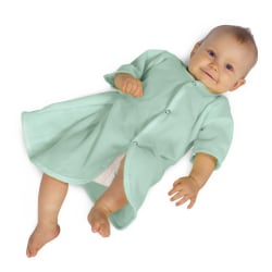 Medline Infant IV Gowns, 0 - 6 Months, Plastic Snaps, Green, Pack Of 12