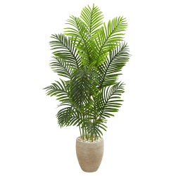 Nearly Natural Paradise Palm 60"H Artificial Tree With Planter, 60"H x 28"W x 28"D, Green