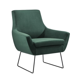 Adesso® Kendrick Fabric Chair, Matte Black/Green