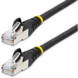 StarTech.com 20ft CAT6a Ethernet Cable, Black Low Smoke Zero Halogen (LSZH) 10 GbE 100W PoE S/FTP Snagless R - NLBK20FCAT6APATCH