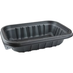 Pactiv Evergreen EarthChoice® Entree2Go Container Bases, 9" x 6", 24 Oz, Black, Carton Of 300