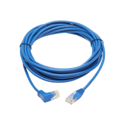 Tripp Lite Cat6 Ethernet Cable Up Angled UTP Slim Molded M/M RJ45 Blue 20ft - First End: 1 x RJ-45 Male Network - Second End: 1 x RJ-45 Male Network - 1 Gbit/s - Patch Cable - Gold Plated Contact - 28 AWG - Blue