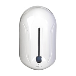 CSL Hands-Free Wall-Mounted Hand Sanitizer Dispenser, 9"H x 4-1/2"W x 3-1/2"D, White