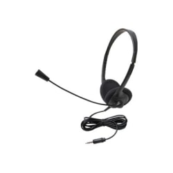 Califone 3065Avt Lightweight Stereo Headset W/Mic 3.5Mm - Stereo - Mini-phone (3.5mm) - Wired - 32 Ohm - 20 Hz - 20 kHz - Over-the-head - Binaural - Semi-open - 6 ft Cable - Electret Microphone - Black