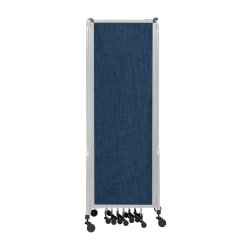 National Public Seating Room Divider, 9 Sections, 72"H x 210"W x 27"D, Blue/Gray