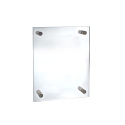 Azar Displays Graphic Size Acrylic Vertical/Horizontal Standoff Sign Holder, 9" x 12", Clear