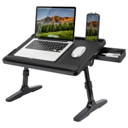 LapGear Easy Tilt Laptop Table Bed Desk, 22" x 14", Black