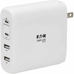 Tripp Lite® by Eaton® 4-Port 100-Watt PD Compact USB-A And USB-C Wall Charger, White, U280-W04-100C2G