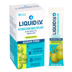 Liquid IV Sugar-Free Green Grape Drink Mix, 0.45 Oz, Total Qty 10