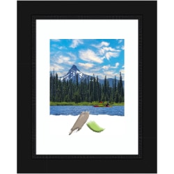 Amanti Art Rectangular Picture Frame, 14" x 17" With Mat, Avon Black