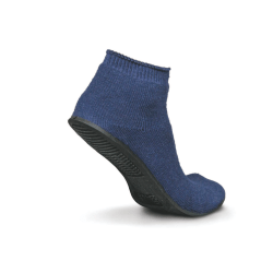 Sure-Grip® Terrycloth Slippers, Large, Navy, Case Of 12 Pairs