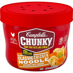 Campbell's Chunky Classic Chicken Noodle Soup Bowls, 15.25 Oz, Case Of 8 Bowls