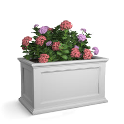 Mayne Fairfield Trough Planter, 20"H, White