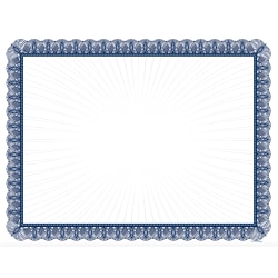 Great Papers! Value Certificate, 8 1/2" x 11", Blue, Pack Of 100