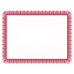 Great Papers! Value Certificate, 8 1/2" x 11", Red, Pack Of 100