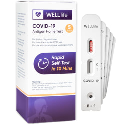 Wondfo WELL life™ COVID-19 Antigen Home Tests, Pack Of 5 Tests