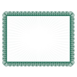 Great Papers! Value Certificate, 8 1/2" x 11", Green, Pack Of 100