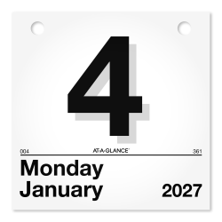 AT-A-GLANCE® 2027 “Today Is" Daily Wall Calendar Refill, Small, 6" x 6"