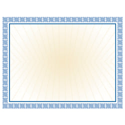 Great Papers! Value Certificate, 8 1/2" x 11", Westminster Blue, Pack Of 100