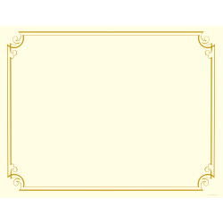 Great Papers! Foil Certificate, 8 1/2" x 11", Golden Scroll Frame, Pack Of 12