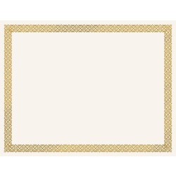 Great Papers! Foil Certificate, 8 1/2" x 11", Gold Braided, Pack Of 12