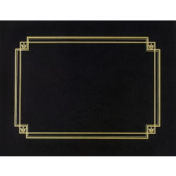 Great Papers! Linen Certificate Covers, 12" x 9 3/8", Black, Pack Of 3